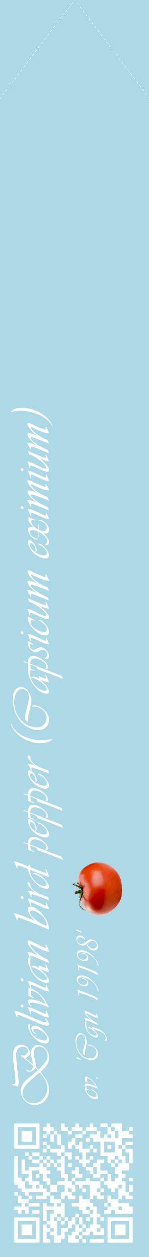 Étiquette de : Capsicum eximium cv. 'Cgn 19198' - format c - style blanche0_simpleviv avec qrcode et comestibilité simplifiée