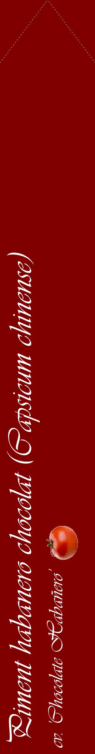 Étiquette de : Capsicum chinense cv. 'Chocolate Habañero' - format c - style blanche29_simpleviv avec comestibilité simplifiée