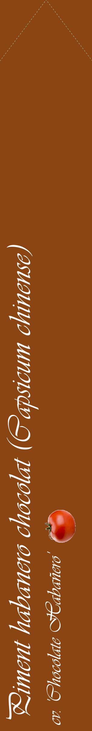 Étiquette de : Capsicum chinense cv. 'Chocolate Habañero' - format c - style blanche30_simpleviv avec comestibilité simplifiée