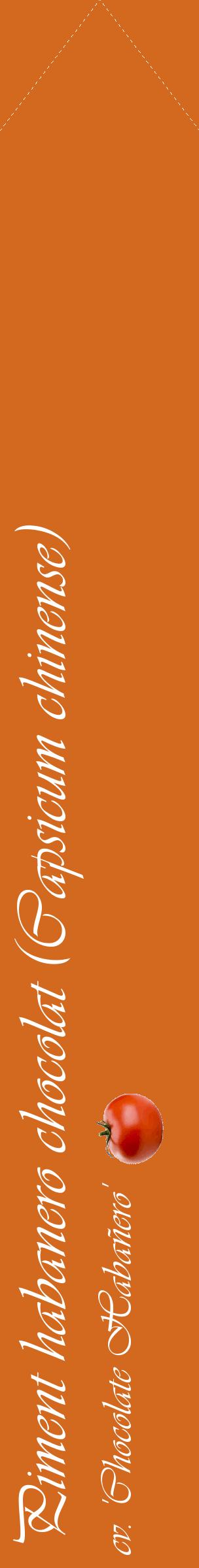 Étiquette de : Capsicum chinense cv. 'Chocolate Habañero' - format c - style blanche31_simpleviv avec comestibilité simplifiée