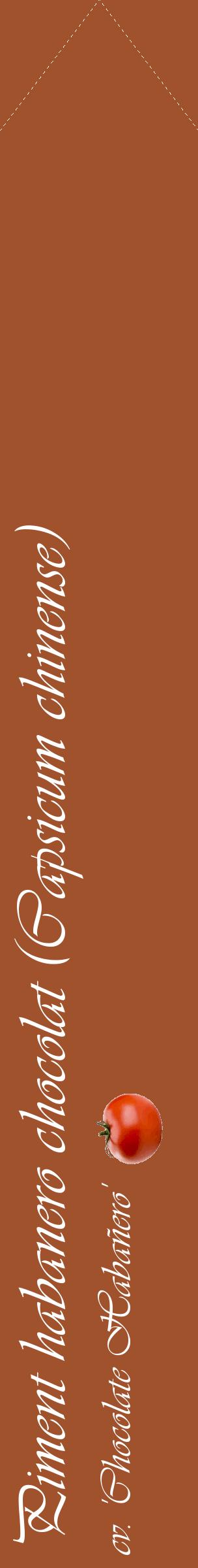 Étiquette de : Capsicum chinense cv. 'Chocolate Habañero' - format c - style blanche32_simpleviv avec comestibilité simplifiée