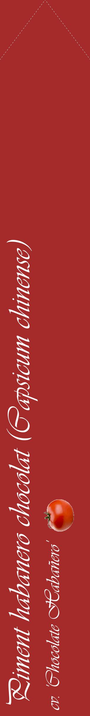 Étiquette de : Capsicum chinense cv. 'Chocolate Habañero' - format c - style blanche33_simpleviv avec comestibilité simplifiée
