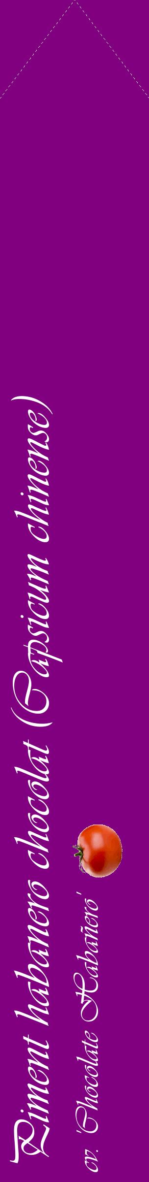 Étiquette de : Capsicum chinense cv. 'Chocolate Habañero' - format c - style blanche46_simpleviv avec comestibilité simplifiée