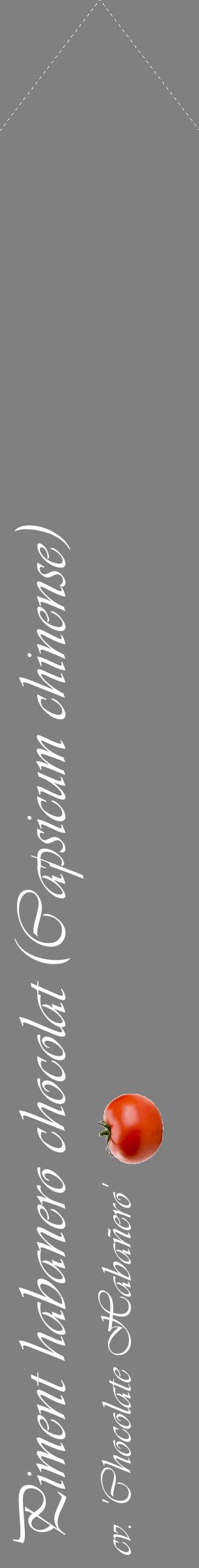Étiquette de : Capsicum chinense cv. 'Chocolate Habañero' - format c - style blanche57_simpleviv avec comestibilité simplifiée