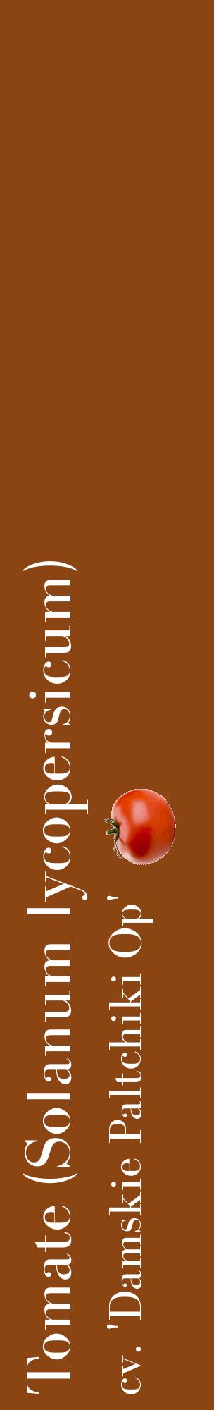 Étiquette de : Solanum lycopersicum cv. 'Damskie Paltchiki Op' - format c - style blanche30_basiquebod avec comestibilité simplifiée