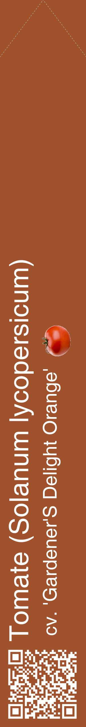 Étiquette de : Solanum lycopersicum cv. 'Gardener'S Delight Orange' - format c - style blanche32_simplehel avec qrcode et comestibilité simplifiée