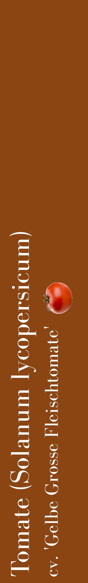 Étiquette de : Solanum lycopersicum cv. 'Gelbe Grosse Fleischtomate' - format c - style blanche30_basiquebod avec comestibilité simplifiée