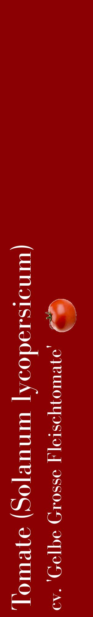 Étiquette de : Solanum lycopersicum cv. 'Gelbe Grosse Fleischtomate' - format c - style blanche34_basiquebod avec comestibilité simplifiée
