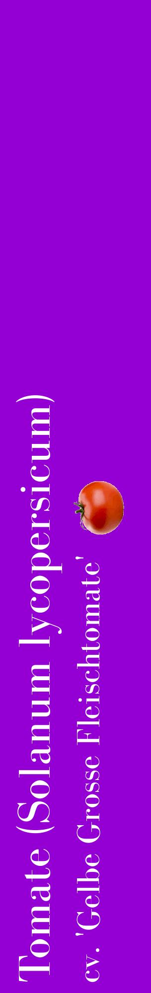 Étiquette de : Solanum lycopersicum cv. 'Gelbe Grosse Fleischtomate' - format c - style blanche48_basiquebod avec comestibilité simplifiée