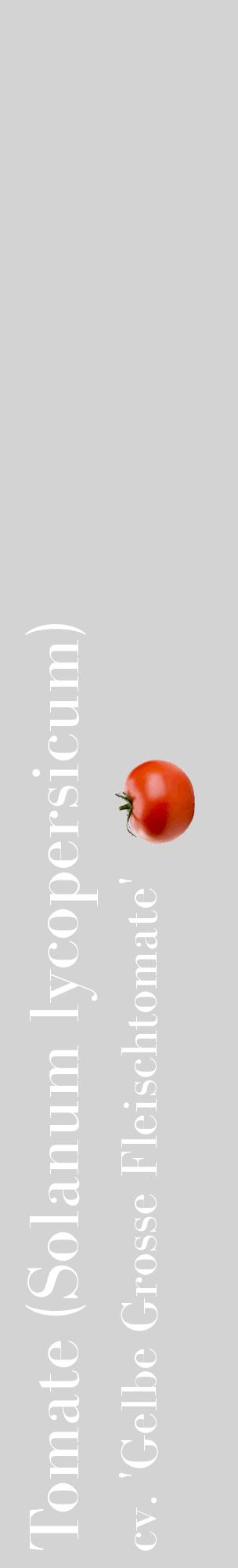 Étiquette de : Solanum lycopersicum cv. 'Gelbe Grosse Fleischtomate' - format c - style blanche56_basiquebod avec comestibilité simplifiée