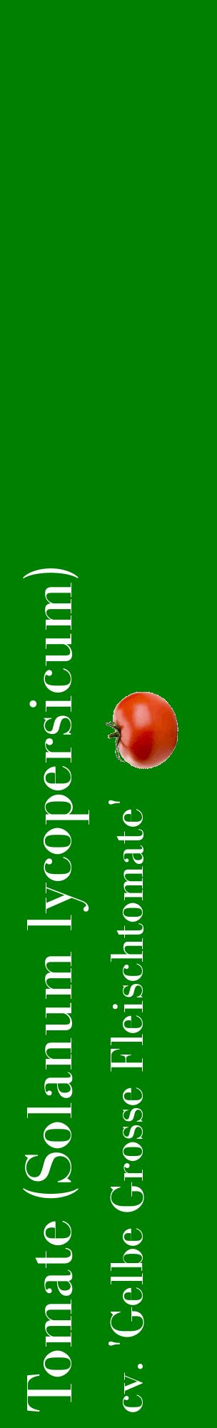 Étiquette de : Solanum lycopersicum cv. 'Gelbe Grosse Fleischtomate' - format c - style blanche9_basiquebod avec comestibilité simplifiée