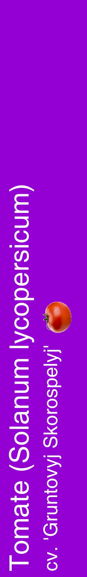 Étiquette de : Solanum lycopersicum cv. 'Gruntovyj Skorospelyj' - format c - style blanche48_basiquehel avec comestibilité simplifiée