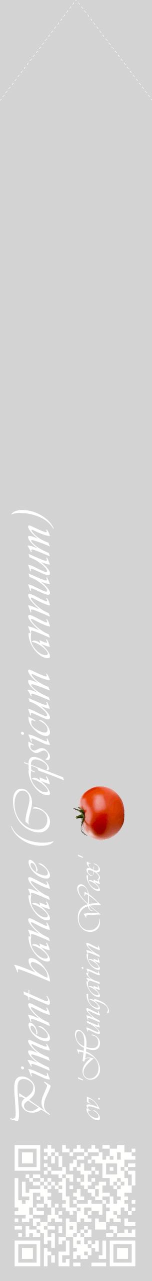 Étiquette de : Capsicum annuum cv. 'Hungarian Wax' - format c - style blanche56_simpleviv avec qrcode et comestibilité simplifiée