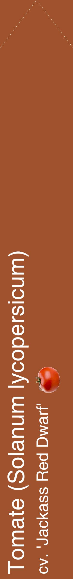 Étiquette de : Solanum lycopersicum cv. 'Jackass Red Dwarf' - format c - style blanche32_simplehel avec comestibilité simplifiée