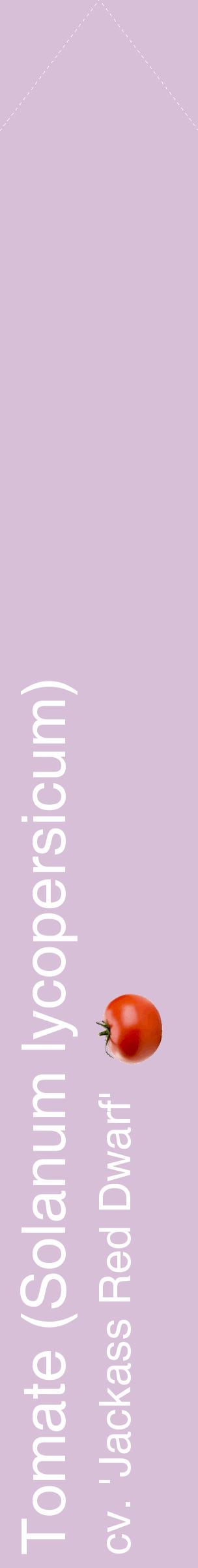 Étiquette de : Solanum lycopersicum cv. 'Jackass Red Dwarf' - format c - style blanche54_simplehel avec comestibilité simplifiée