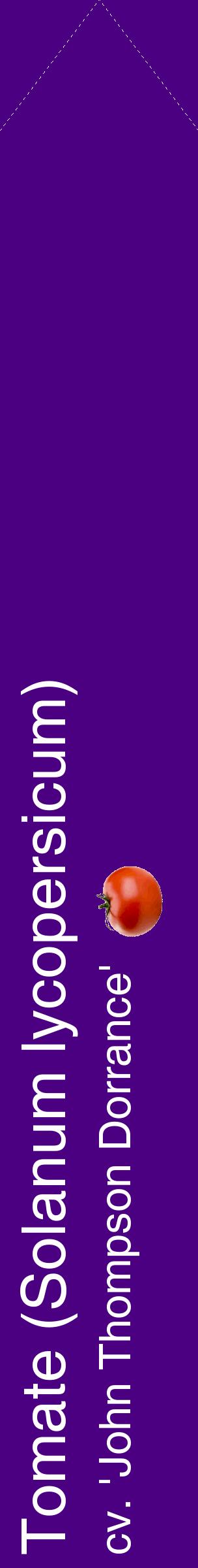 Étiquette de : Solanum lycopersicum cv. 'John Thompson Dorrance' - format c - style blanche47_simplehel avec comestibilité simplifiée