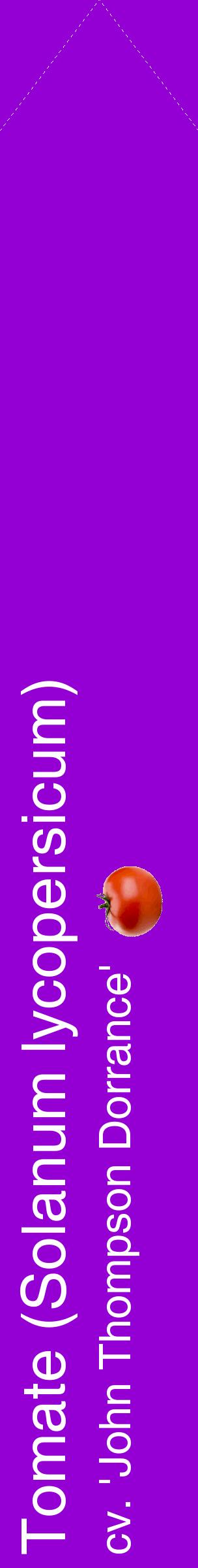Étiquette de : Solanum lycopersicum cv. 'John Thompson Dorrance' - format c - style blanche48_simplehel avec comestibilité simplifiée