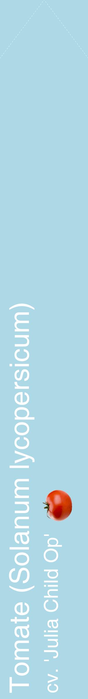 Étiquette de : Solanum lycopersicum cv. 'Julia Child Op' - format c - style blanche0_simplehel avec comestibilité simplifiée