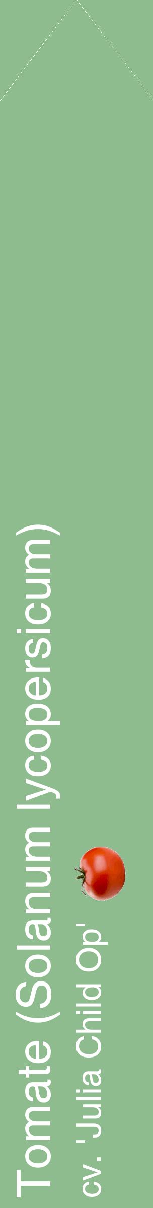 Étiquette de : Solanum lycopersicum cv. 'Julia Child Op' - format c - style blanche13_simplehel avec comestibilité simplifiée