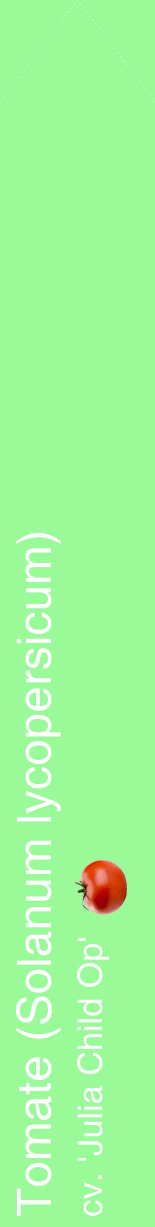 Étiquette de : Solanum lycopersicum cv. 'Julia Child Op' - format c - style blanche14_simplehel avec comestibilité simplifiée