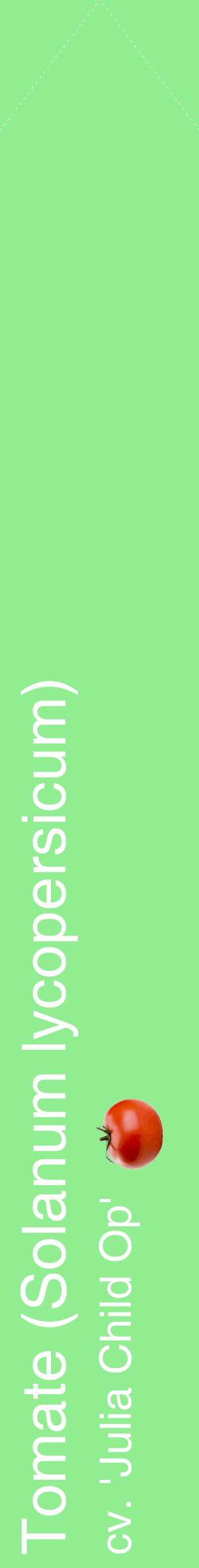 Étiquette de : Solanum lycopersicum cv. 'Julia Child Op' - format c - style blanche15_simplehel avec comestibilité simplifiée