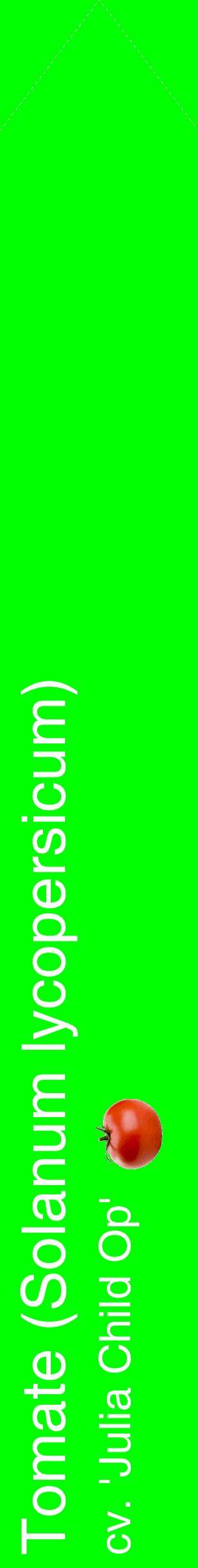 Étiquette de : Solanum lycopersicum cv. 'Julia Child Op' - format c - style blanche16_simplehel avec comestibilité simplifiée