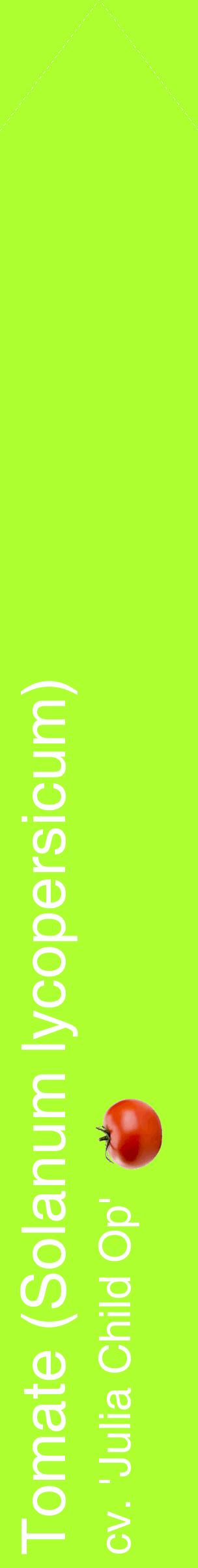 Étiquette de : Solanum lycopersicum cv. 'Julia Child Op' - format c - style blanche17_simplehel avec comestibilité simplifiée