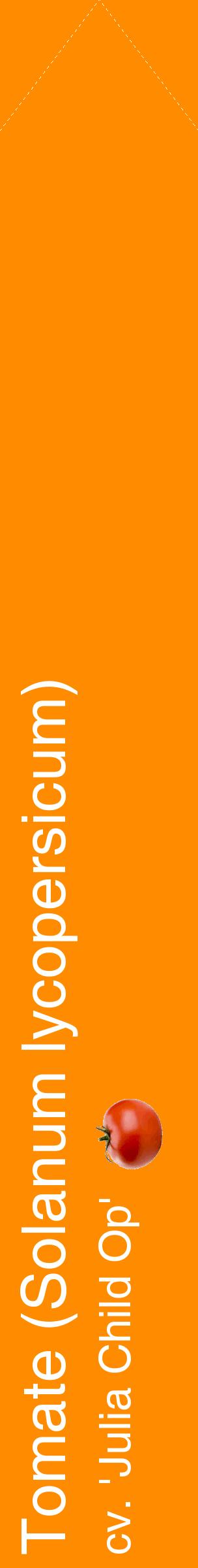 Étiquette de : Solanum lycopersicum cv. 'Julia Child Op' - format c - style blanche23_simplehel avec comestibilité simplifiée