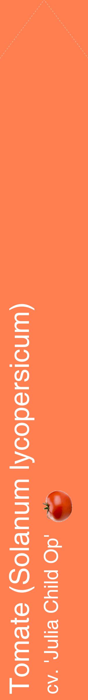 Étiquette de : Solanum lycopersicum cv. 'Julia Child Op' - format c - style blanche24_simplehel avec comestibilité simplifiée