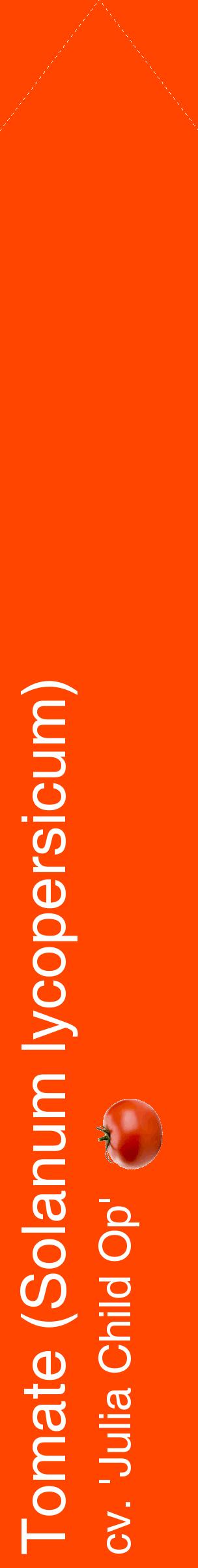Étiquette de : Solanum lycopersicum cv. 'Julia Child Op' - format c - style blanche26_simplehel avec comestibilité simplifiée