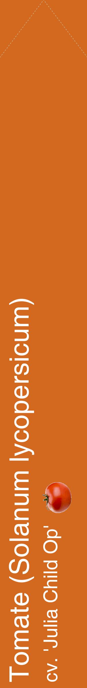Étiquette de : Solanum lycopersicum cv. 'Julia Child Op' - format c - style blanche31_simplehel avec comestibilité simplifiée