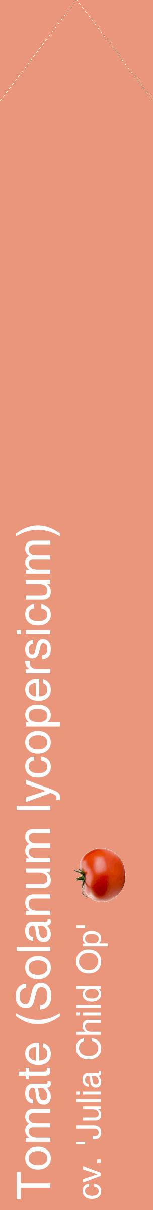 Étiquette de : Solanum lycopersicum cv. 'Julia Child Op' - format c - style blanche37_simplehel avec comestibilité simplifiée