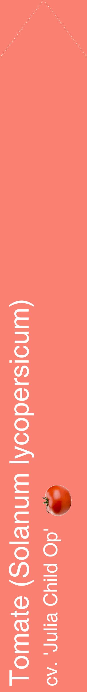 Étiquette de : Solanum lycopersicum cv. 'Julia Child Op' - format c - style blanche38_simplehel avec comestibilité simplifiée