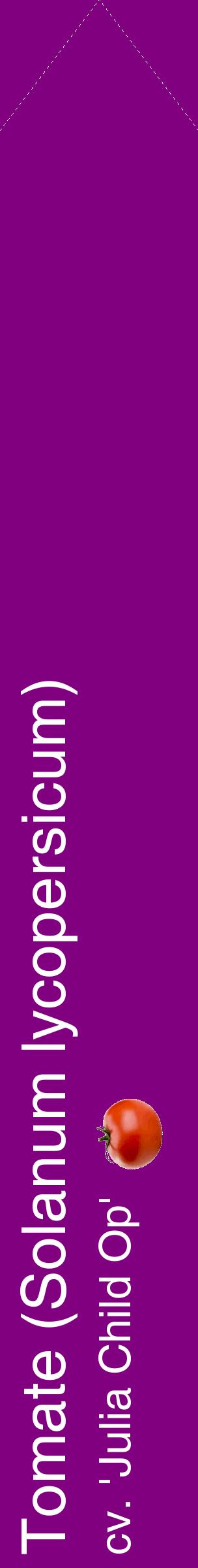 Étiquette de : Solanum lycopersicum cv. 'Julia Child Op' - format c - style blanche46_simplehel avec comestibilité simplifiée