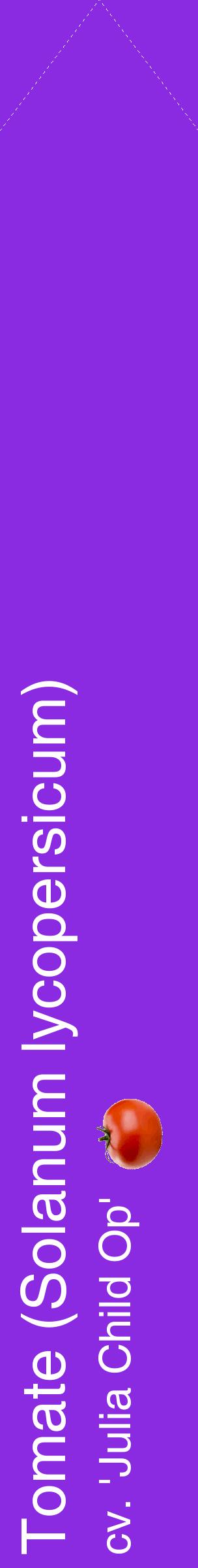 Étiquette de : Solanum lycopersicum cv. 'Julia Child Op' - format c - style blanche49_simplehel avec comestibilité simplifiée
