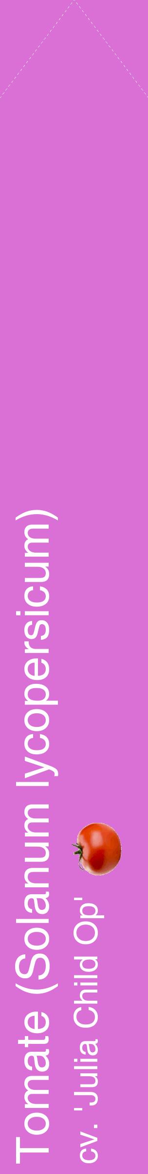 Étiquette de : Solanum lycopersicum cv. 'Julia Child Op' - format c - style blanche52_simplehel avec comestibilité simplifiée