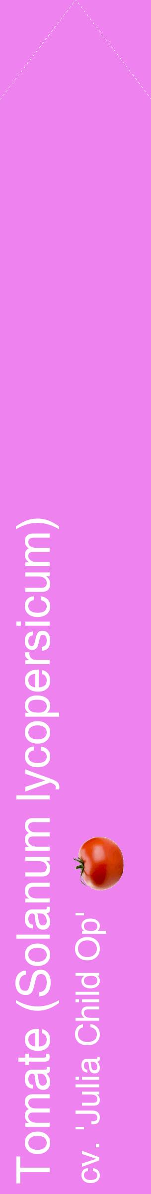 Étiquette de : Solanum lycopersicum cv. 'Julia Child Op' - format c - style blanche53_simplehel avec comestibilité simplifiée