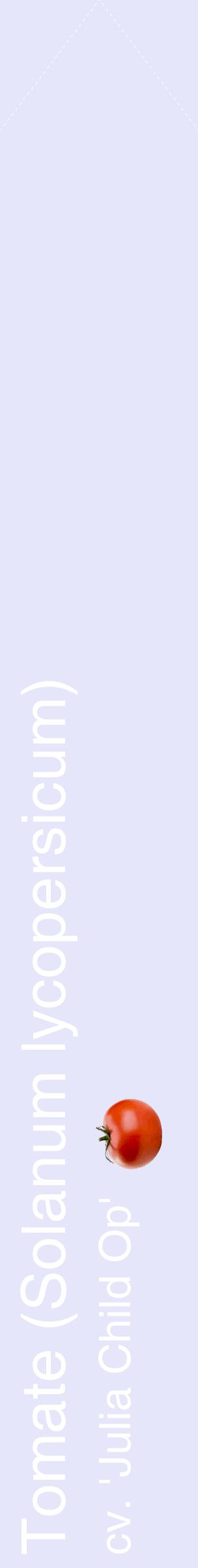 Étiquette de : Solanum lycopersicum cv. 'Julia Child Op' - format c - style blanche55_simplehel avec comestibilité simplifiée