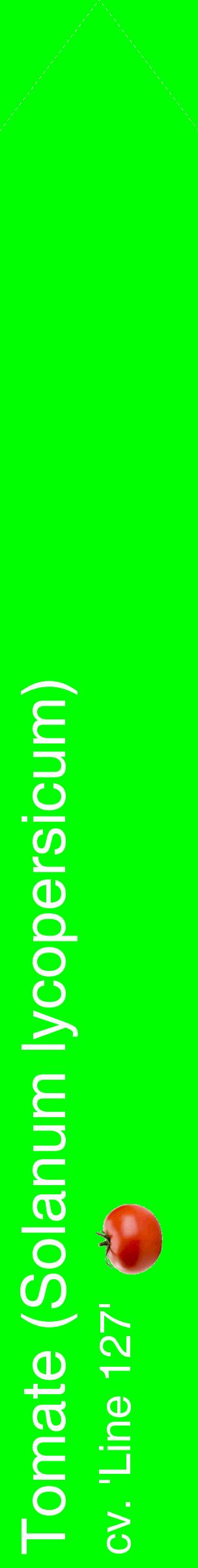 Étiquette de : Solanum lycopersicum cv. 'Line 127' - format c - style blanche16_simplehel avec comestibilité simplifiée