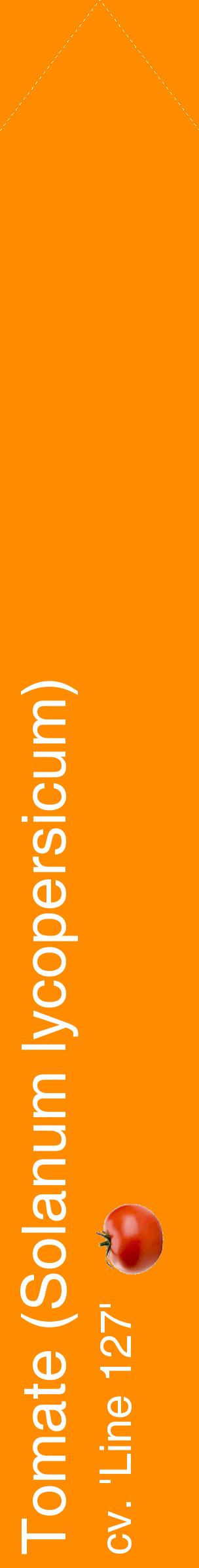 Étiquette de : Solanum lycopersicum cv. 'Line 127' - format c - style blanche23_simplehel avec comestibilité simplifiée