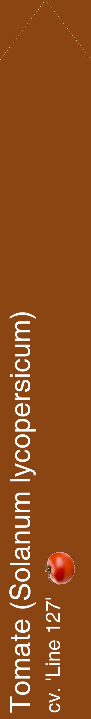 Étiquette de : Solanum lycopersicum cv. 'Line 127' - format c - style blanche30_simplehel avec comestibilité simplifiée