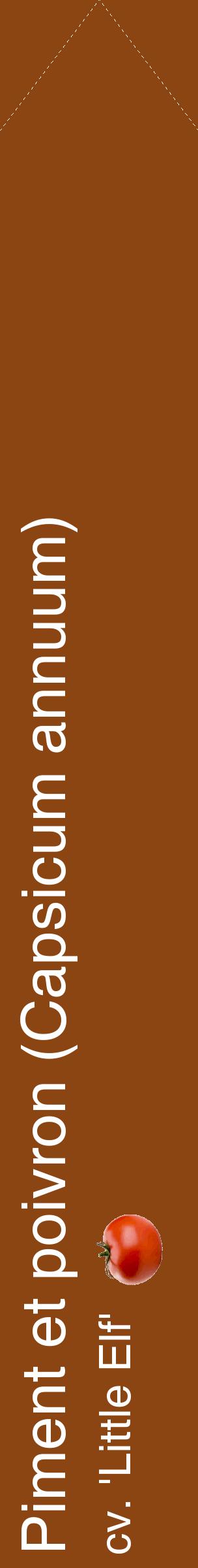 Étiquette de : Capsicum annuum cv. 'Little Elf' - format c - style blanche30_simplehel avec comestibilité simplifiée