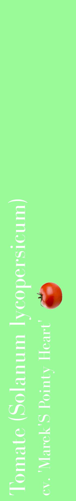 Étiquette de : Solanum lycopersicum cv. 'Marek'S Pointy Heart' - format c - style blanche14_basiquebod avec comestibilité simplifiée