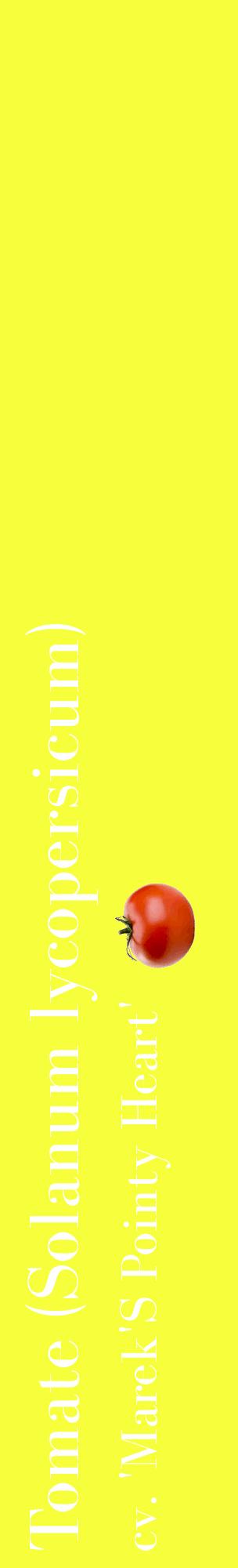 Étiquette de : Solanum lycopersicum cv. 'Marek'S Pointy Heart' - format c - style blanche18_basiquebod avec comestibilité simplifiée