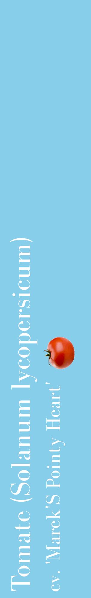 Étiquette de : Solanum lycopersicum cv. 'Marek'S Pointy Heart' - format c - style blanche1_basiquebod avec comestibilité simplifiée