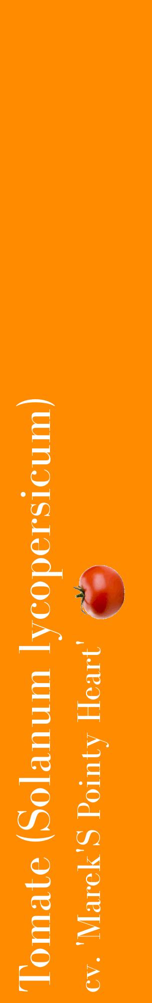 Étiquette de : Solanum lycopersicum cv. 'Marek'S Pointy Heart' - format c - style blanche23_basiquebod avec comestibilité simplifiée