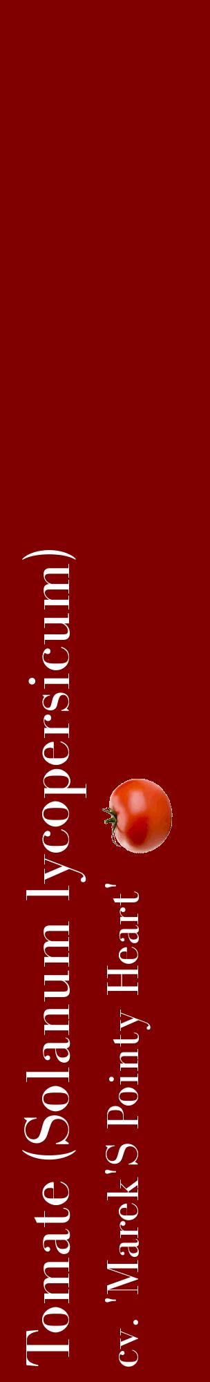 Étiquette de : Solanum lycopersicum cv. 'Marek'S Pointy Heart' - format c - style blanche29_basiquebod avec comestibilité simplifiée