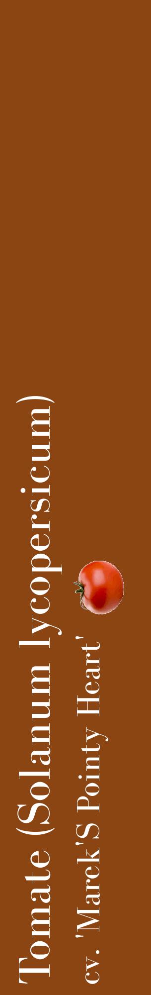 Étiquette de : Solanum lycopersicum cv. 'Marek'S Pointy Heart' - format c - style blanche30_basiquebod avec comestibilité simplifiée