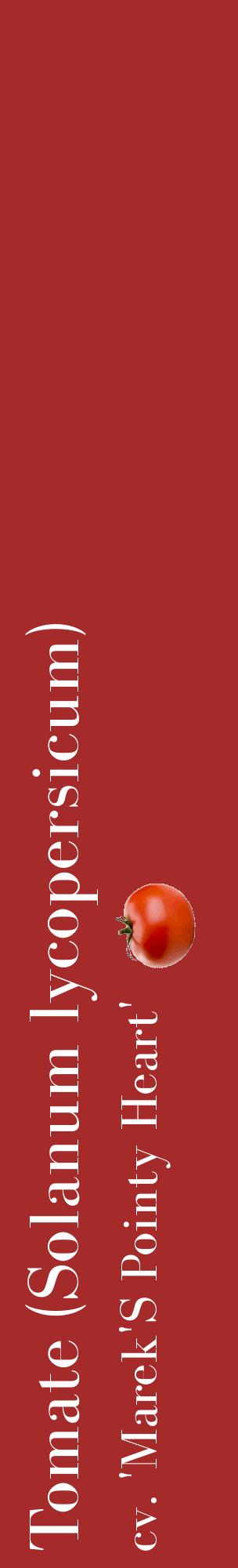 Étiquette de : Solanum lycopersicum cv. 'Marek'S Pointy Heart' - format c - style blanche33_basiquebod avec comestibilité simplifiée