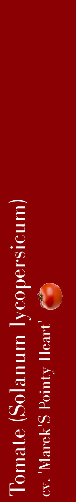 Étiquette de : Solanum lycopersicum cv. 'Marek'S Pointy Heart' - format c - style blanche34_basiquebod avec comestibilité simplifiée